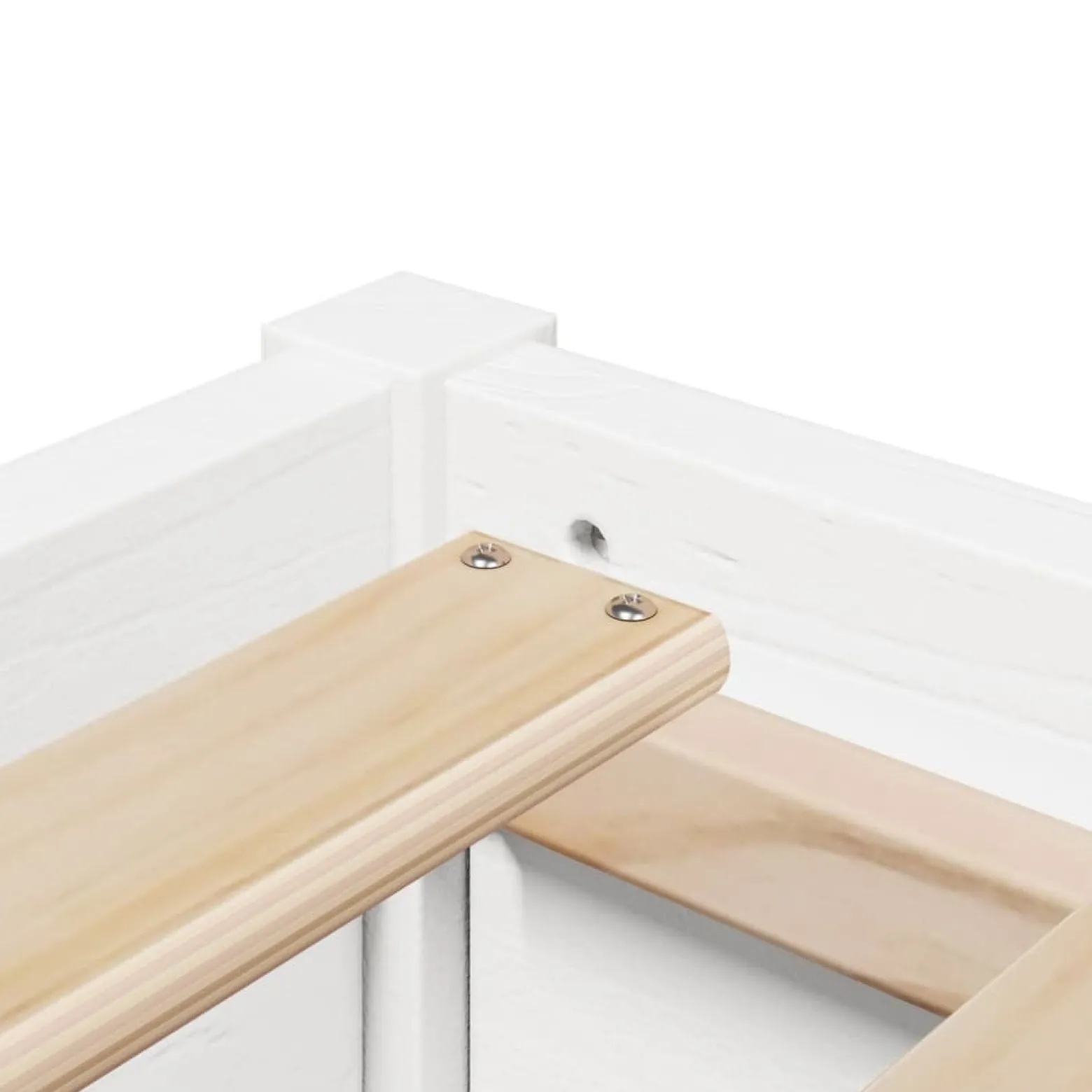 Łóżko z materacem białe 90x200 cm lite drewno sosnowe