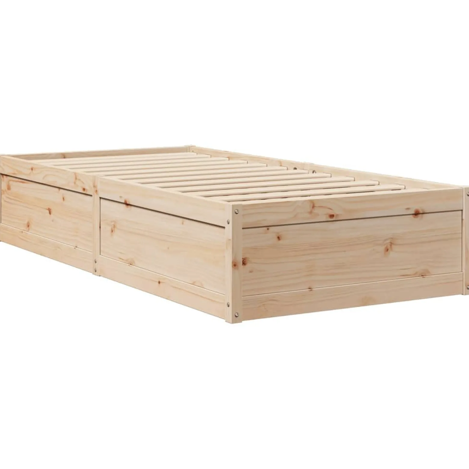 Łóżko z materacem 90x190 cm lite drewno sosnowe