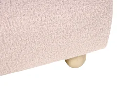 Łóżko z pojemnikiem 90 x 200 cm z zagłówkiem różowe boucle