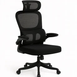 Krzesło biurowe ergonomiczne regulowane obrotowe KB112 czarne
