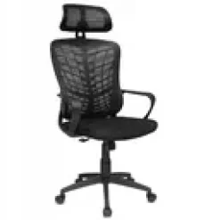 Krzesło biurowe regulowany obrotowy fotel biurowy ergonomiczny KB108 czarny