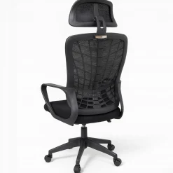 Krzesło biurowe regulowany obrotowy fotel biurowy ergonomiczny KB108 czarny