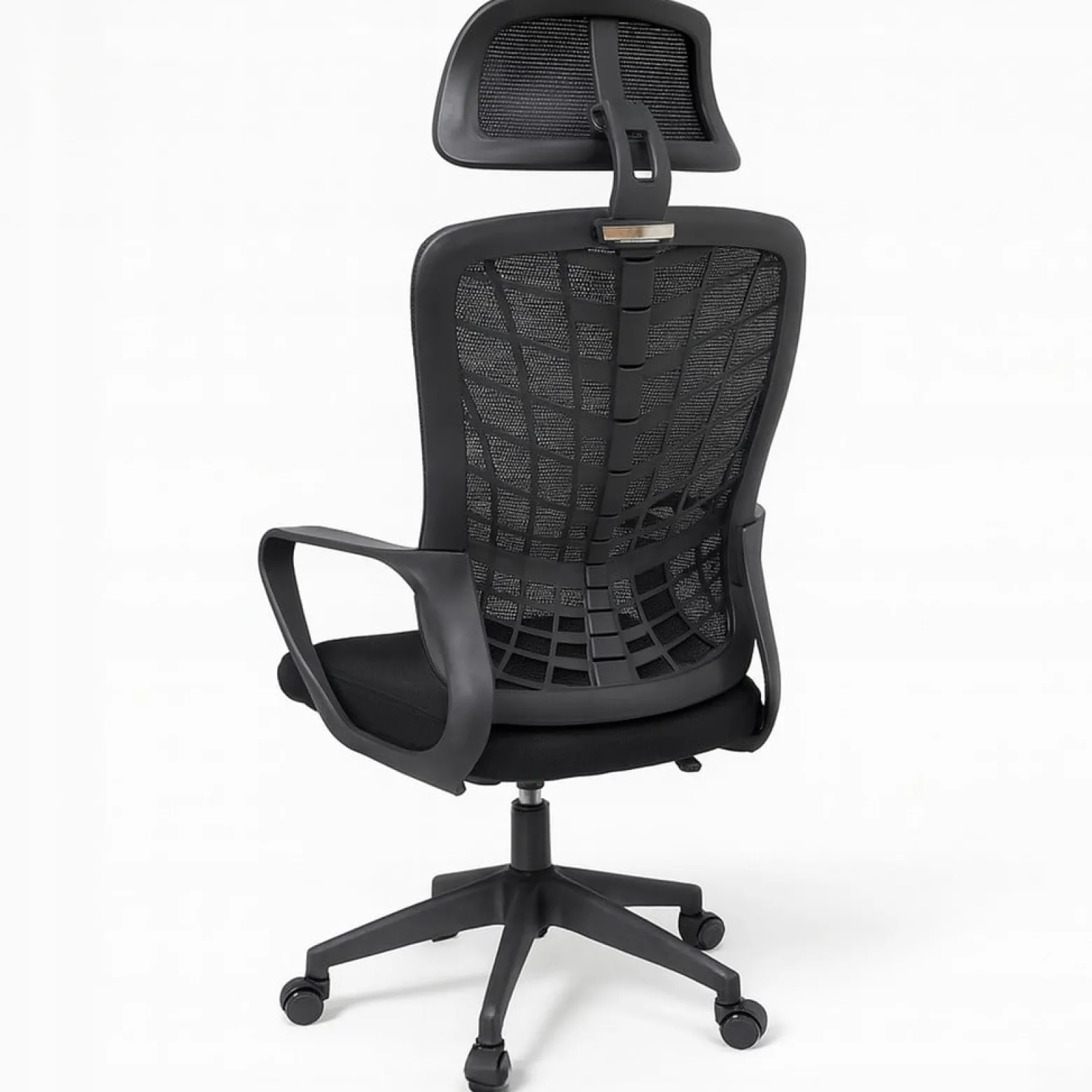 Krzesło biurowe regulowany obrotowy fotel biurowy ergonomiczny KB108 czarny