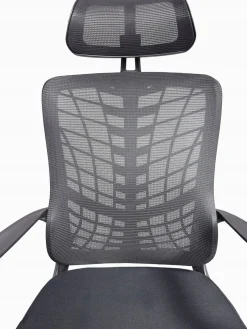 Krzesło biurowe regulowany obrotowy fotel biurowy ergonomiczny KB108 czarny