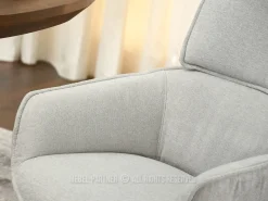 Krzesło dorian szary tkanina, podstawa orzech