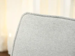 Krzesło dorian szary tkanina, podstawa orzech