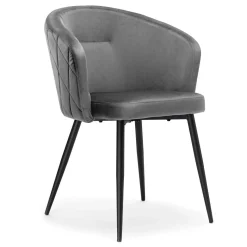 Krzesło HAMPTON VELVET grafitowe