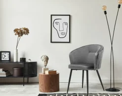 Krzesło HAMPTON VELVET grafitowe
