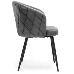 Krzesło HAMPTON VELVET grafitowe