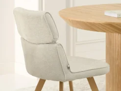 Krzesło Montes beżowy tkanina, podstawa dąb