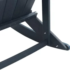 Krzesło Ogrodowe Bujane Plastikowe Granatowe Fotel Ogrodowy