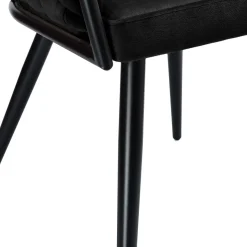Krzesło plecione Lugano fotel TRECCIA BLACK VELVET SMOKE