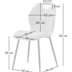 Krzesło tapicerowane Aria 3D beżowe do salonu jadalni