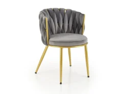 Krzesło tapicerowane K517 VELVET szare