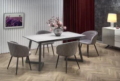 Krzesło tapicerowane K430 VELVET szare