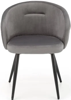 Krzesło tapicerowane K430 VELVET szare