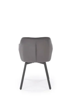 Krzesło tapicerowane K588 VELVET szare obracane