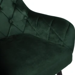 Krzesło welurowe ATLANTA VELVET ciemnozielone
