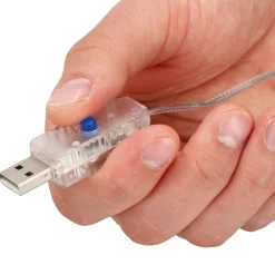Kurtyna świetlna ciepły biały 300 Led lampki wewnętrzne USB