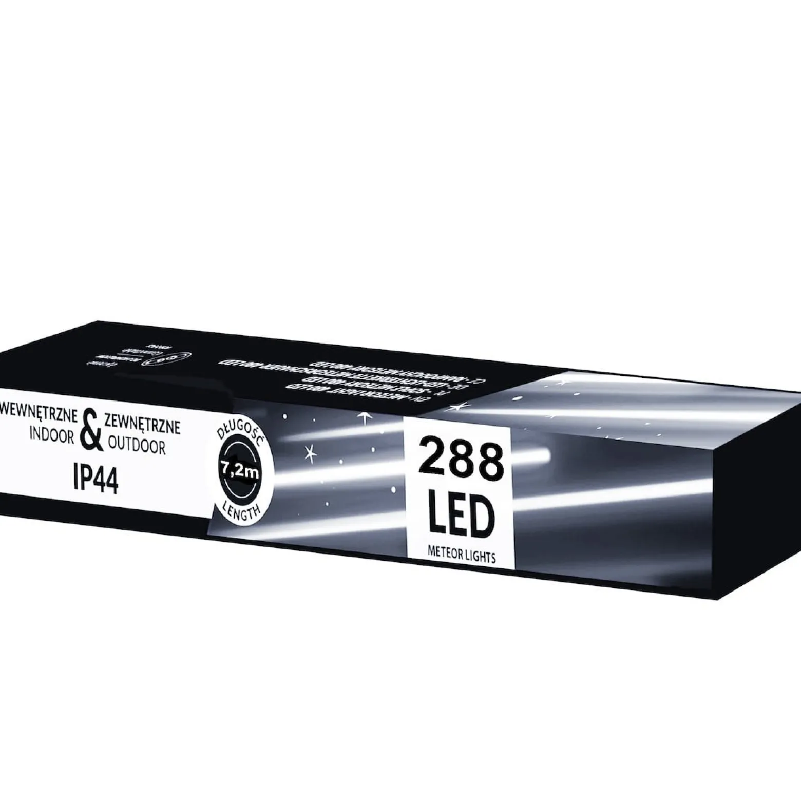 Kurtyna 288 LED meteory lampki zewnętrzne IP44 biały zimny
