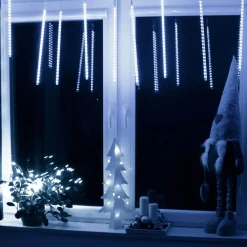 Kurtyna 288 LED meteory lampki zewnętrzne IP44 biały zimny