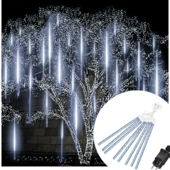 Kurtyna 288 LED meteory lampki zewnętrzne IP44 biały zimny