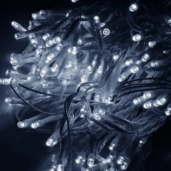 Kurtyna świetlna 300 led lampki choinkowe sople biały zimny