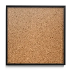 Kwadratowa tablica korkowa czarna rama 50x50 cm + pinezki