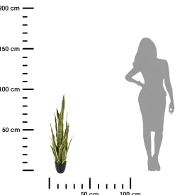 Kwiat sztuczny Sanseviera w donicy 92 cm zielona ozdobna