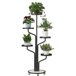 Kwietnik, Regał, Stojak Na Kwiaty Metalowy Okrągły Na Kółkach 130Х40Cm