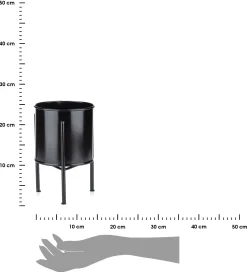 Kwietnik stojak z wkładem 24 cm czarny LOFT