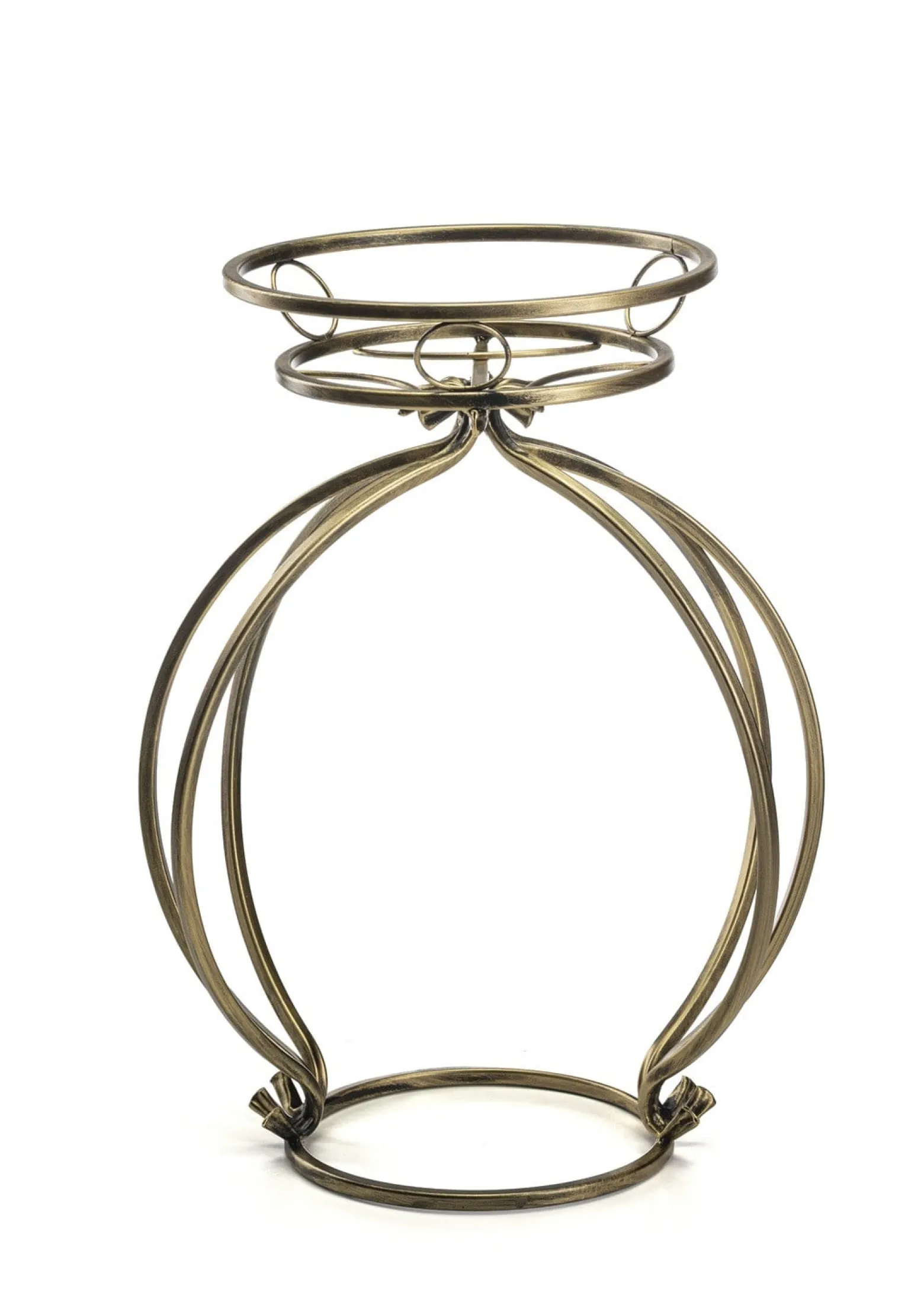 Kwietnik Metalowy Złoty Virella 38x54 cm Do Wnętrz