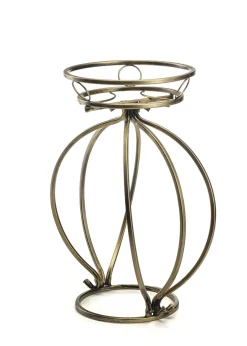 Kwietnik Metalowy Złoty Virella 38x54 cm Do Wnętrz