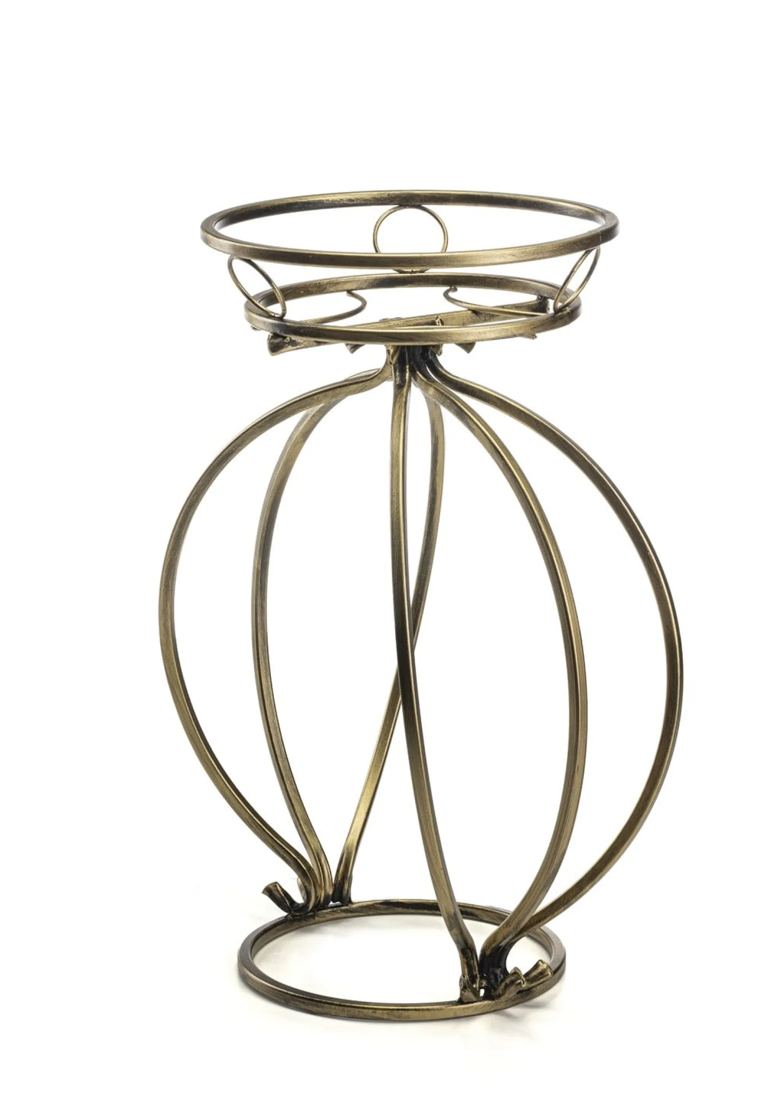 Kwietnik Metalowy Złoty Virella 38x54 cm Do Wnętrz