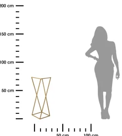 Kwietnik nowoczesny złotym stojący 70 cm