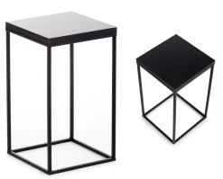 Kwietnik stojący 40 cm BasicLoft czarny