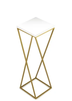 Kwietnik wolnostojący złoto biały 70 cm GLAMOUR