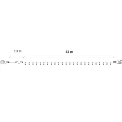 Lampki choinkowe 400 led biały zimny 33,5 m IP44