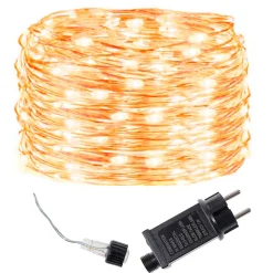 Lampki choinkowe 300 led druciki na prąd biały ciepły