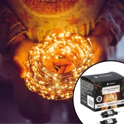 Lampki choinkowe 300 led druciki na prąd biały ciepły
