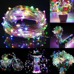 Lampki choinkowe 100 LED druciki mikro na baterie
