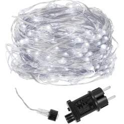 Lampki choinkowe 300 led druciki na prąd biały zimny