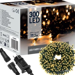 Lampki choinkowe 300 LED 15 m biały ciepły zewnętrzne