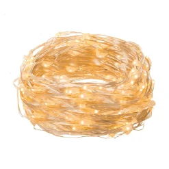 Lampki choinkowe 300 LED na prąd włosy anioła ciepły biały