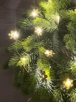 Lampki Led Na Choinkę Drucik Na Baterię Śnieżynki