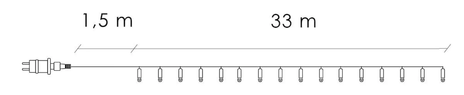 Lampki świąteczne 500 Led multikolor 34,5 m oświetlenie