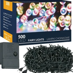 Lampki świąteczne 500 Led multikolor 34,5 m oświetlenie