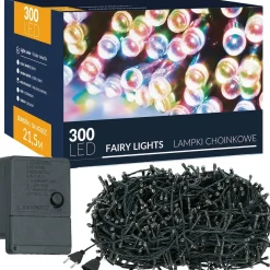 Lampki świąteczne 300led multikolor 22,5 m oświetlenie wewn.
