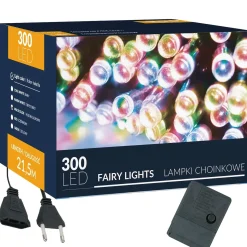 Lampki świąteczne 300led multikolor 22,5 m oświetlenie wewn.