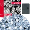 Lampki świąteczne 300 led zimny biały 22,5 m oświetlenie